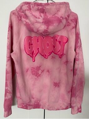 Rare Ghost Lifestyle Limited Edition Bubblicious Hoodie Pink Tie Dye Medium